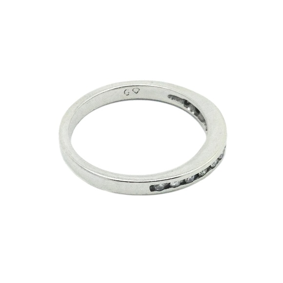 Ring Diamond 14K White Gold Half Eternity - Picture 7 of 8